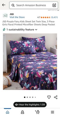 Fairy sheet set twin size