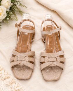 Bamboo gold glitter sandals