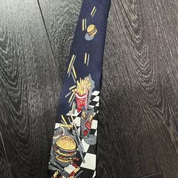 McDonald's Men's Power Tie Big Mac & Fries Navy blue