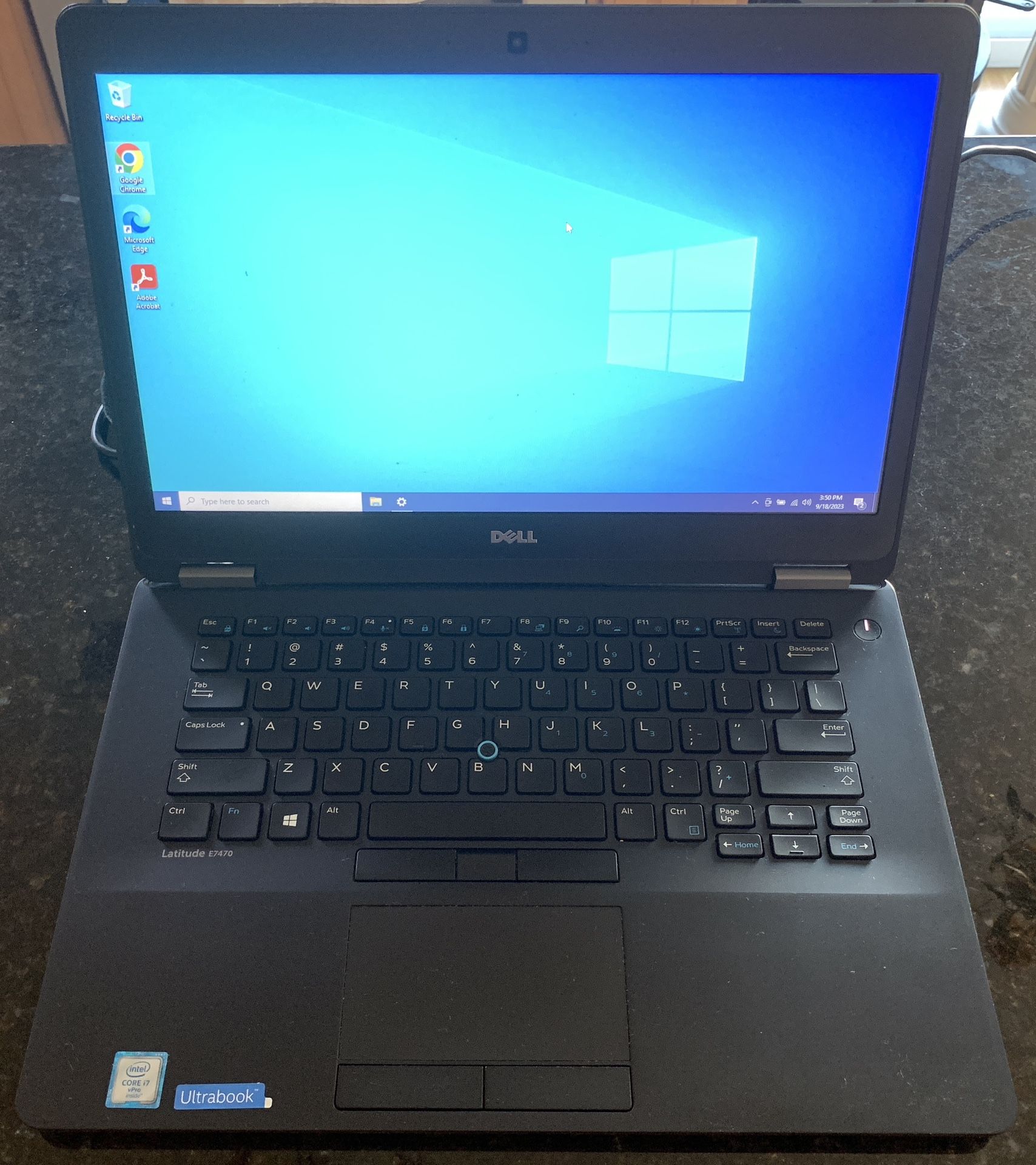 Refurbished Dell Latitude E7470 | 14 inch FHD | Intel Core i7-7300U | 8GB DDR4 RAM | 512GB SSD | Windows 10 Pro, very light weight for travel. 3-USB