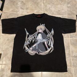 Love Killer Japanese Japan Y2K Anime Black Washed T-Shirt SZ XL
