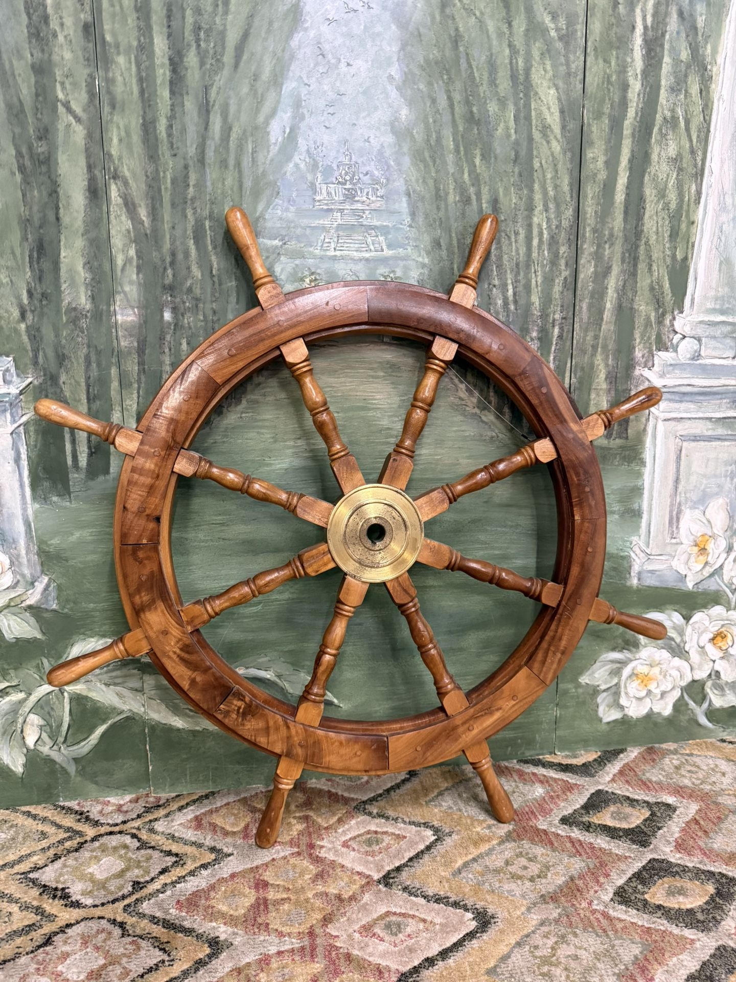 Nautical Ship Wood Wheel 36"