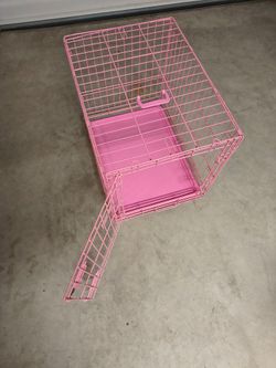 Dog Crate - Pink Wire