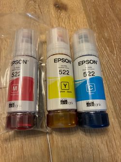 EPSON Ecotank ink 522  Cyan Magenta Yellow