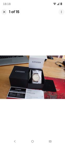 Citizen Eco-Drive Classic Ivory Dial Men's Watch AW0082-01A Brand New