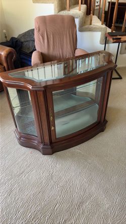 Curio cabinet with light