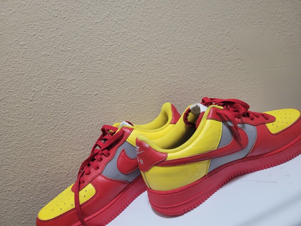 Custom Nike Air Force 1 Low “Ronald McDonald” - Size 11.5 - Rare Colorway