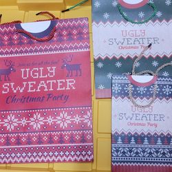 "Ugly Christmas Sweater" Gift Bags