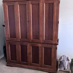 Solid Wood Entertainment Center/Armoire
