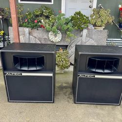 Pair of Vintage Altec Lansing 2 Way PA Stage Loudspeakers Model 1233