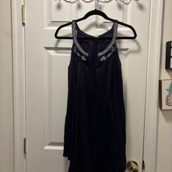 Blue Dress with Embroidery 