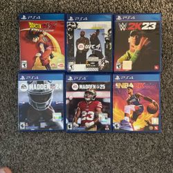 PS4 6 Games 2 Controllers