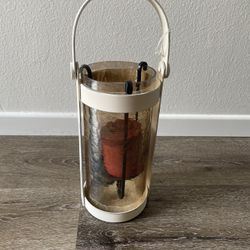 Heavy Duty Smoke Glass Shabby Chic Candle Holder 