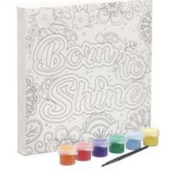 Crafters Closet Born to Shine 8x8 Canvas Kit 8 pc Ages