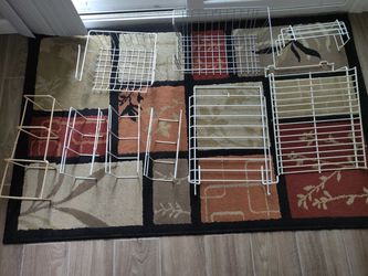 11 white wired metal Organize shelves
