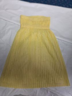 Cynthia Steffe Dress Yellow Print mini Sz 12 Halter Cinch Waist