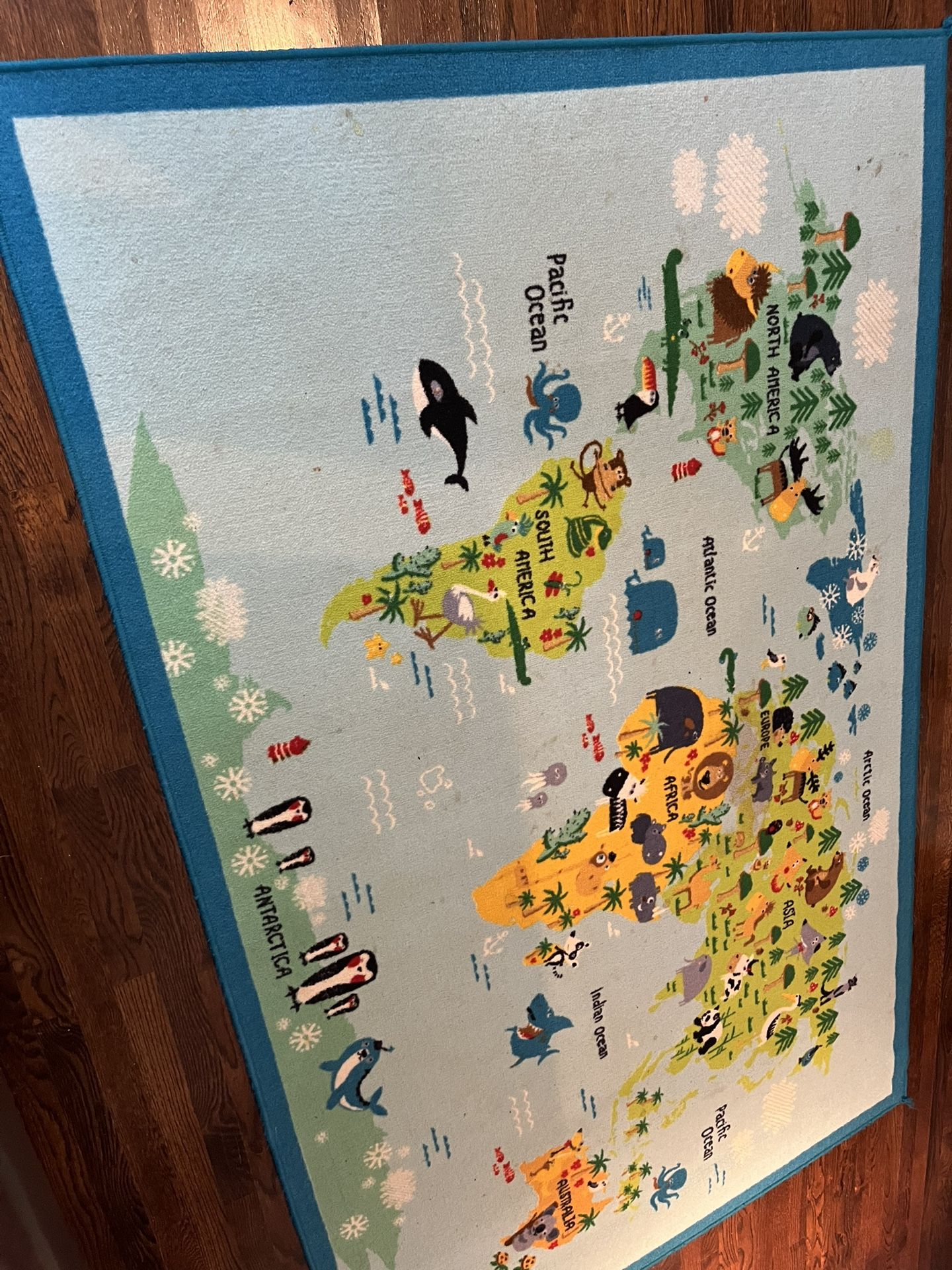 Kids Rug - Map Of World 5’x8’