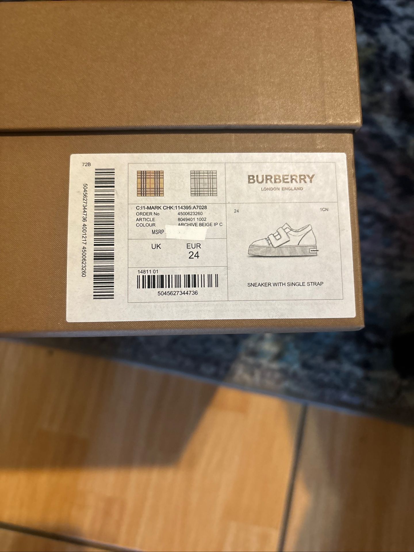 Toddler Burberry sneakers