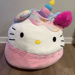 Squishmallows 16" Hello Kitty Ice Cream Cupcake Birthday Unicorn Plush