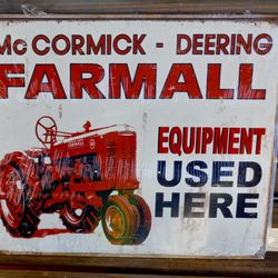 Farm TRACTOR Metal Sign