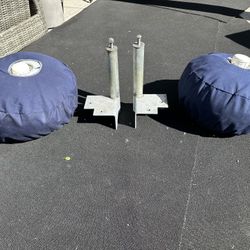 18” Dock Wheel, Corner Mount