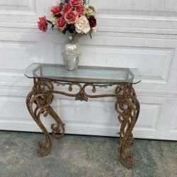 Iron Glass Table For Sale