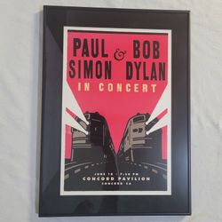 Bob Dylan & Paul Simon Vintage Concert Poster 6/18/99 Concord, CA