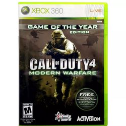 Call Of Duty 4 Modern Warfare Game Of The Year - Microsoft Xbox 360 Pristine