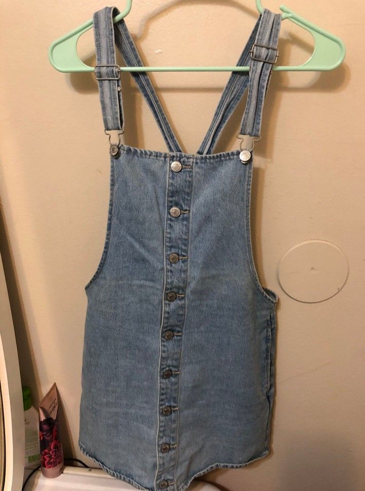 Forever 21 Denim Dress Overalls /Vestido Overall S Forever 21