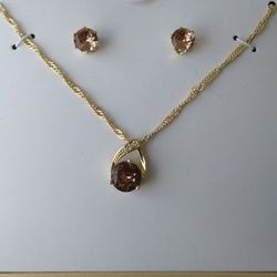 Charter Club Amber And Gold Jewelry Set