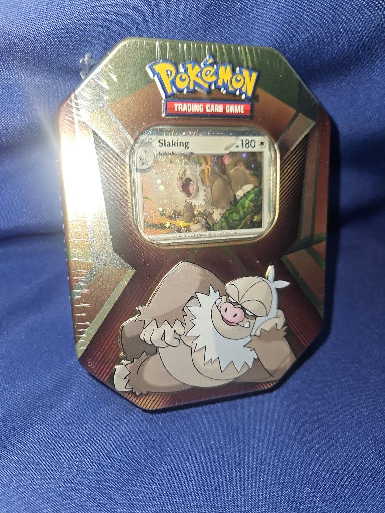 Pokémon TCG: Slaking Triple Wammy Collectors Tin With 3 Booster Pks!