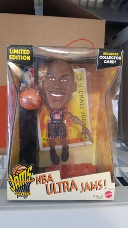 Vintage Limited Edition - Michael Jordan - Mattel NBA Ultra Jams Figure With Collectors Card Bulls NIP