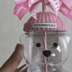 Starbucks Bearista Glass Valentine's Cup