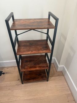Industrial 4-Tier Storage Shelf Bookcase