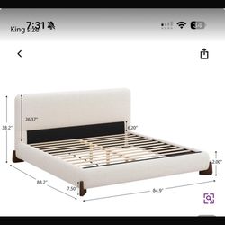 Upholstered Bed Frame King Size