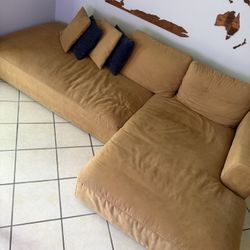 Suede Sofa Light Brow ( Make Me An Offer)