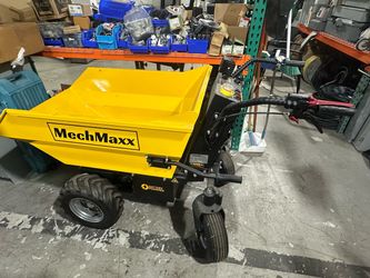 Mechmaxx 1100lb Loading 1000W DC Motor 48V Battery Powered Hydraulic Tipping Dump Cart