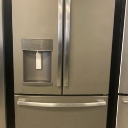 GE) Refrigerator Three door 70 high By 36 wide like New Works Perfectly Very Clean we are located at 1216 Hartford Turnpike Vernon CT 