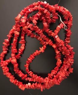 Natural Red Coral Gemstone Chips