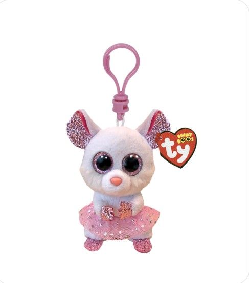 Ty Beanie boos Nina ballerina mouse clip 