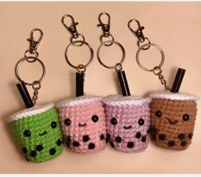 Crocheted Small Charm Keychain 
