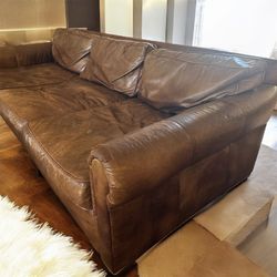 Free Delivery Restoration Hardware Lancaster Leather Couches 