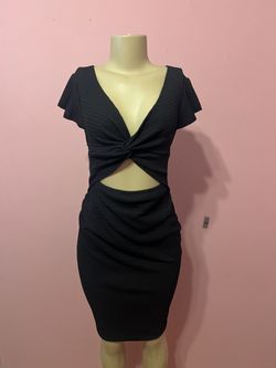 SHEIN Black Midi Dress 