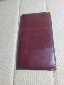 Cartier Must de Cartier Burgundy Leather Long Wallet