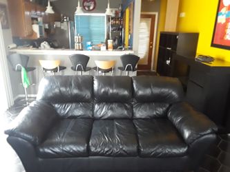 Sofa Blk Leather