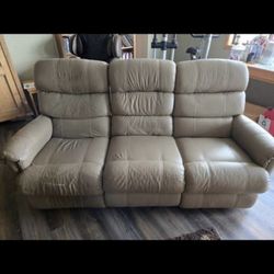 Leather Lazy Boy Reclining Couch