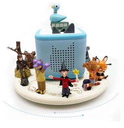 360°Rotating Display Stand for Toniebox 1/2, Magnetic Wooden Tonies Storage 360° Smoothly Rotating Organizer, Hold up to 12 Tonies Characters, Compati
