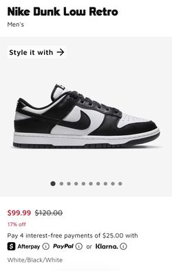 🏁 🔥NIKE DUNK LOW RETRO PANDAS SZ 10.5 🏁