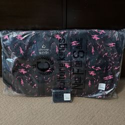 NEW Culture Kings NFS Black Pink Paisley Mega Tote Duffel Bag + Gaming Wallet 