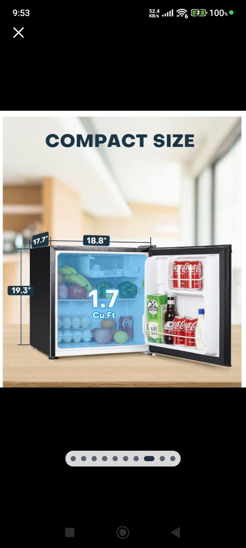 NEW Black Mini Fridge UPSTREMAN